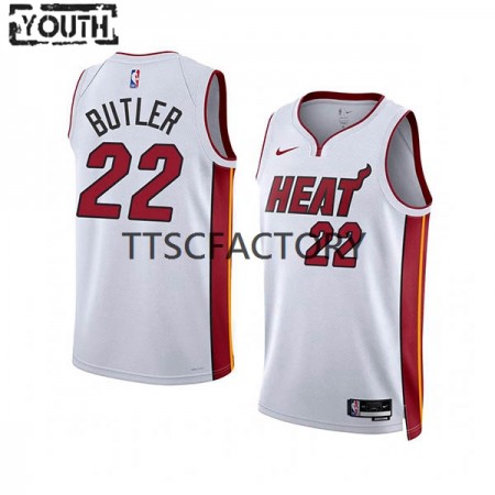 Maglia NBA Miami Heat Jimmy Butler 22 Nike 2022-23 Association Edition Bianco Swingman - Bambino